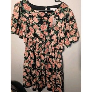 Coco + Jaimeson Womens Floral  Dress Sz Large